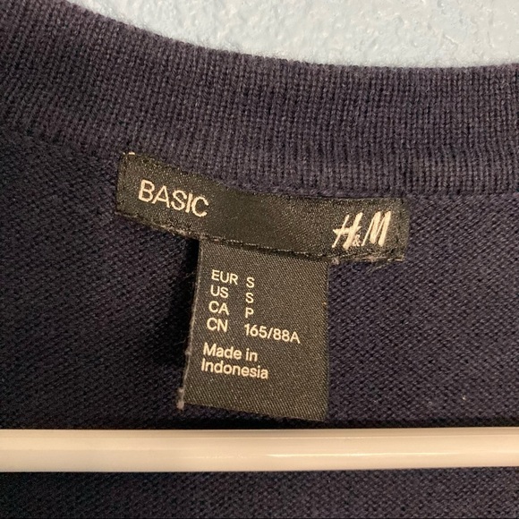 H&M Basics Cardigan - Navy Blue - Size Small - Picture 6 of 7